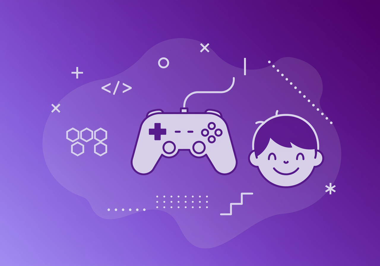ゲーム開発を学ぶ子どもたちのイメージ